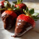 chocolate dipped strawberries aesthetic