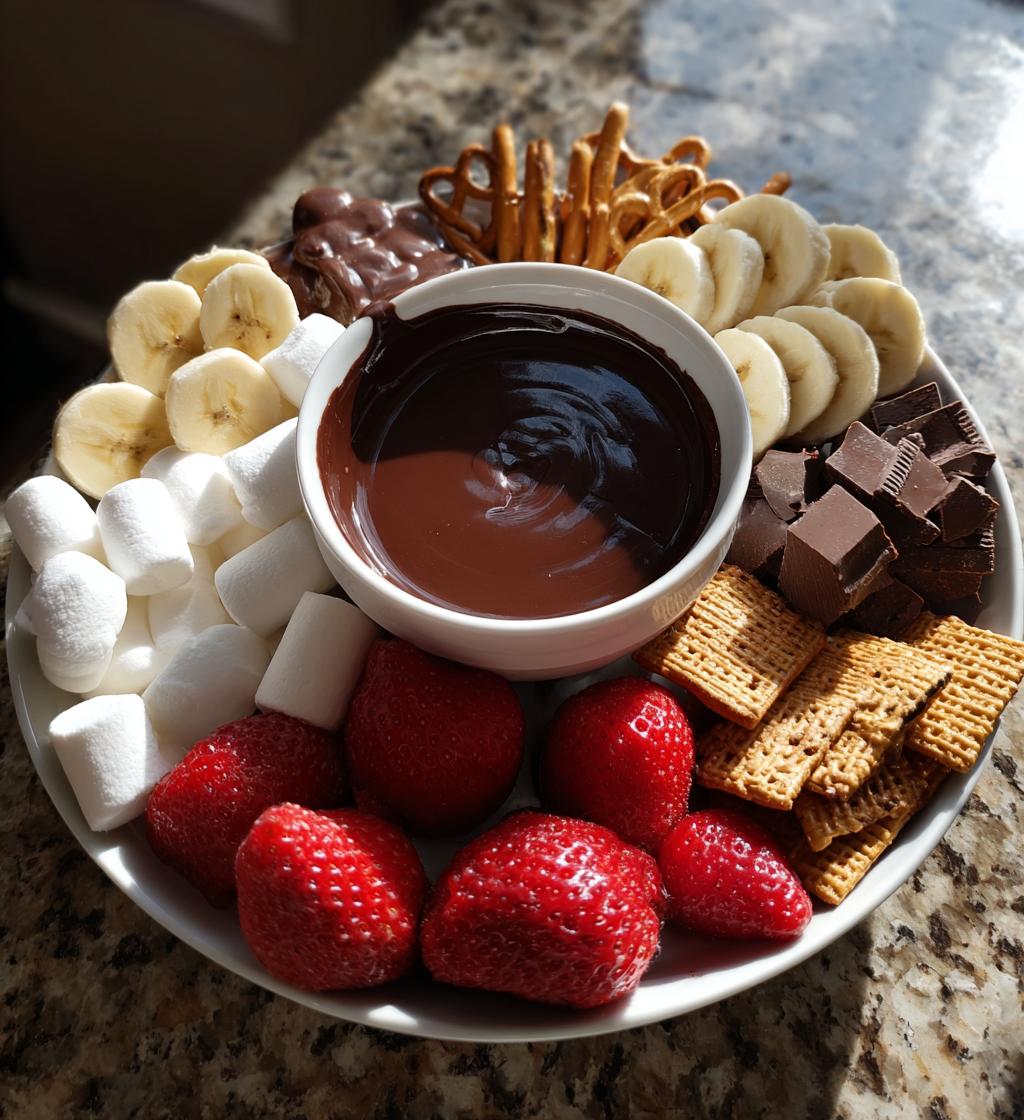 chocolate fondue charcuterie board