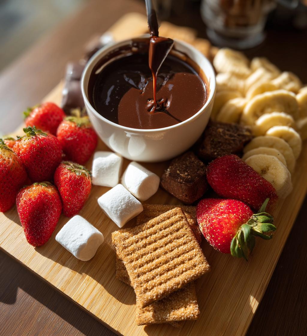 chocolate fondue charcuterie board