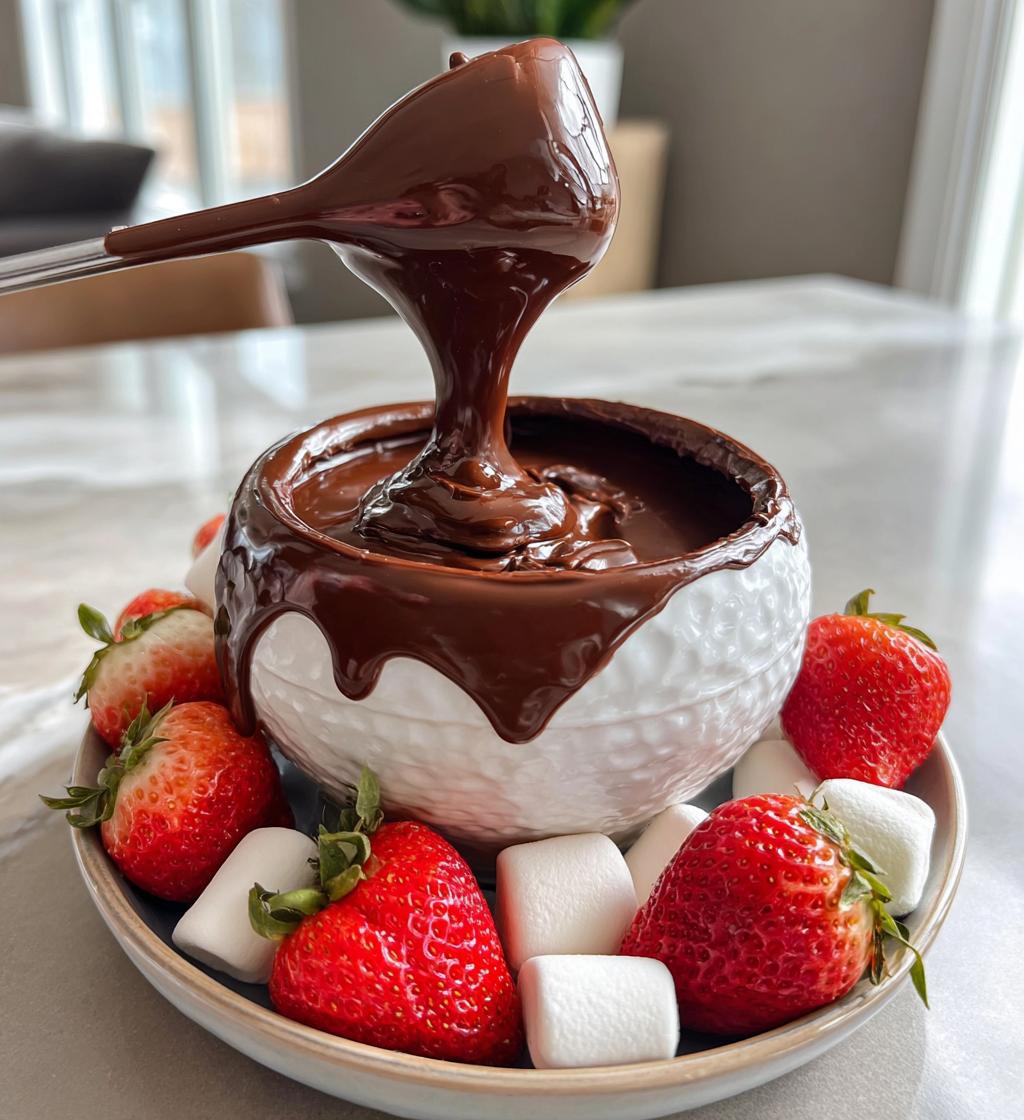 chocolate fondue recipe for fountain