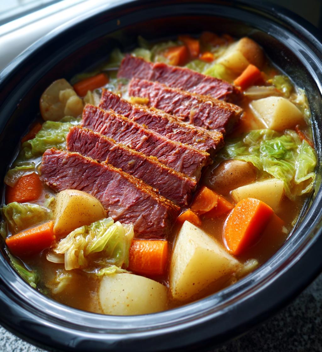 corned beef and cabbage crock pot