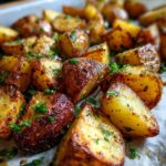 crispy red potatoes in oven