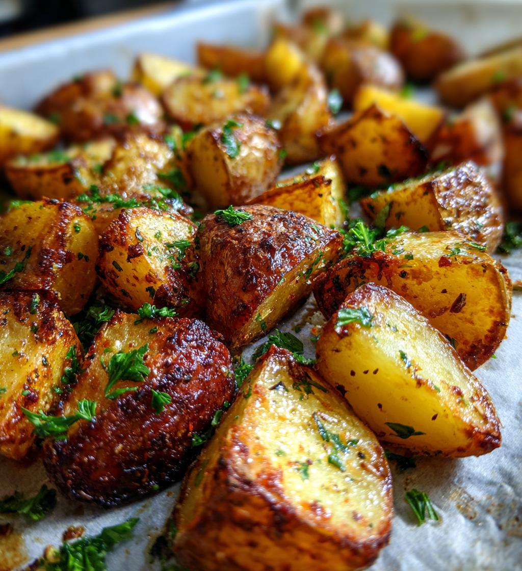 crispy red potatoes in oven