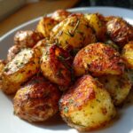 crispy roasted potatoes in oven
