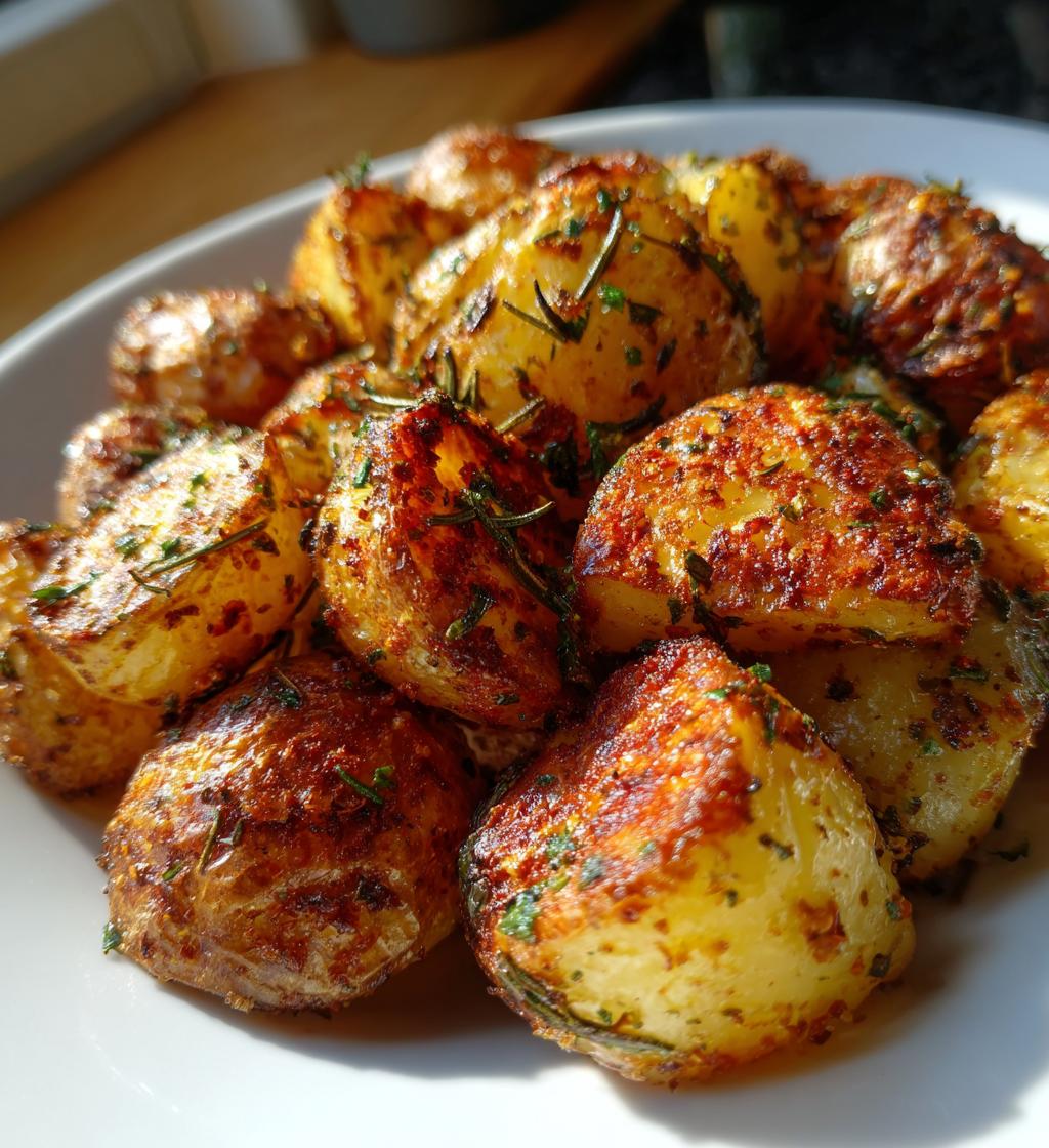 crispy roasted potatoes in oven