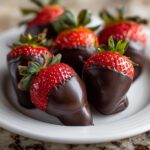 dark chocolate covered strawberries