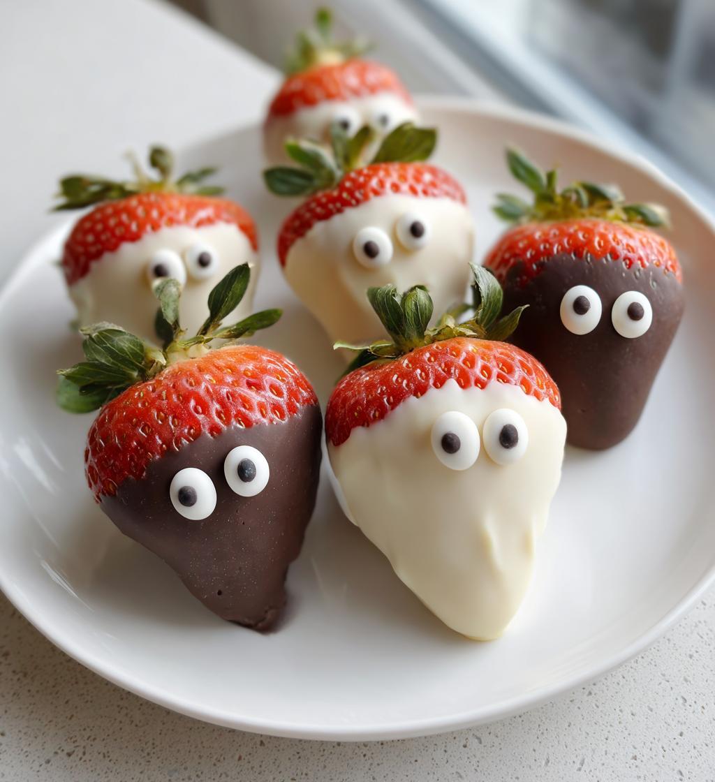 ghost chocolate covered strawberries
