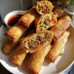 ground beef spring rolls