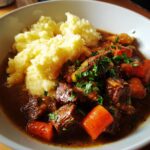 irish stew with mashed potatoes
