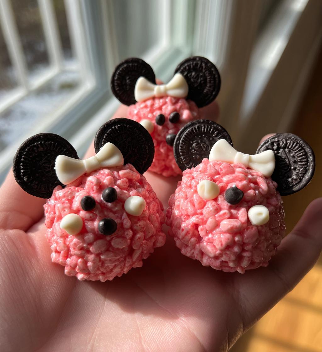 minnie mouse rice crispy treats