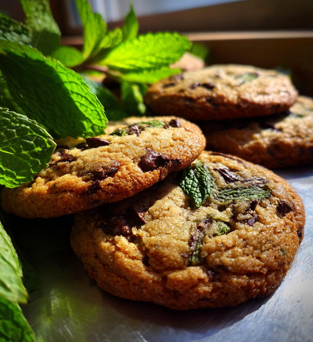 mint chocolate chip cookies
