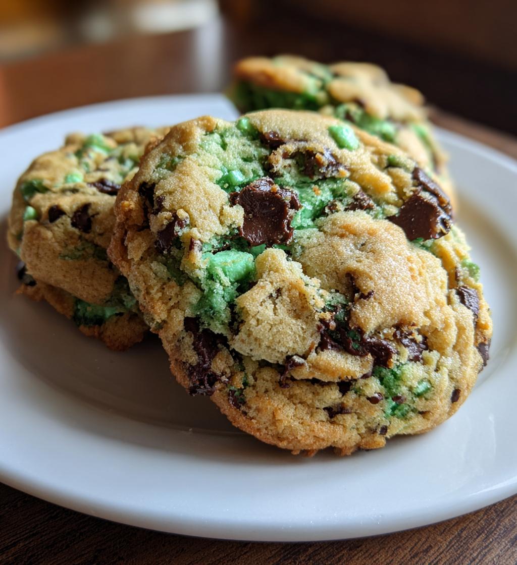 mint chocolate chip cookies