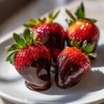 red chocolate covered strawberries