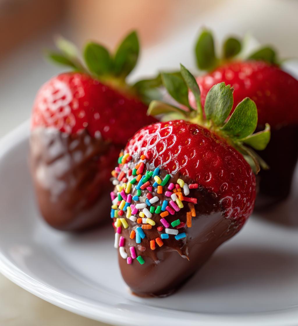 red chocolate covered strawberries