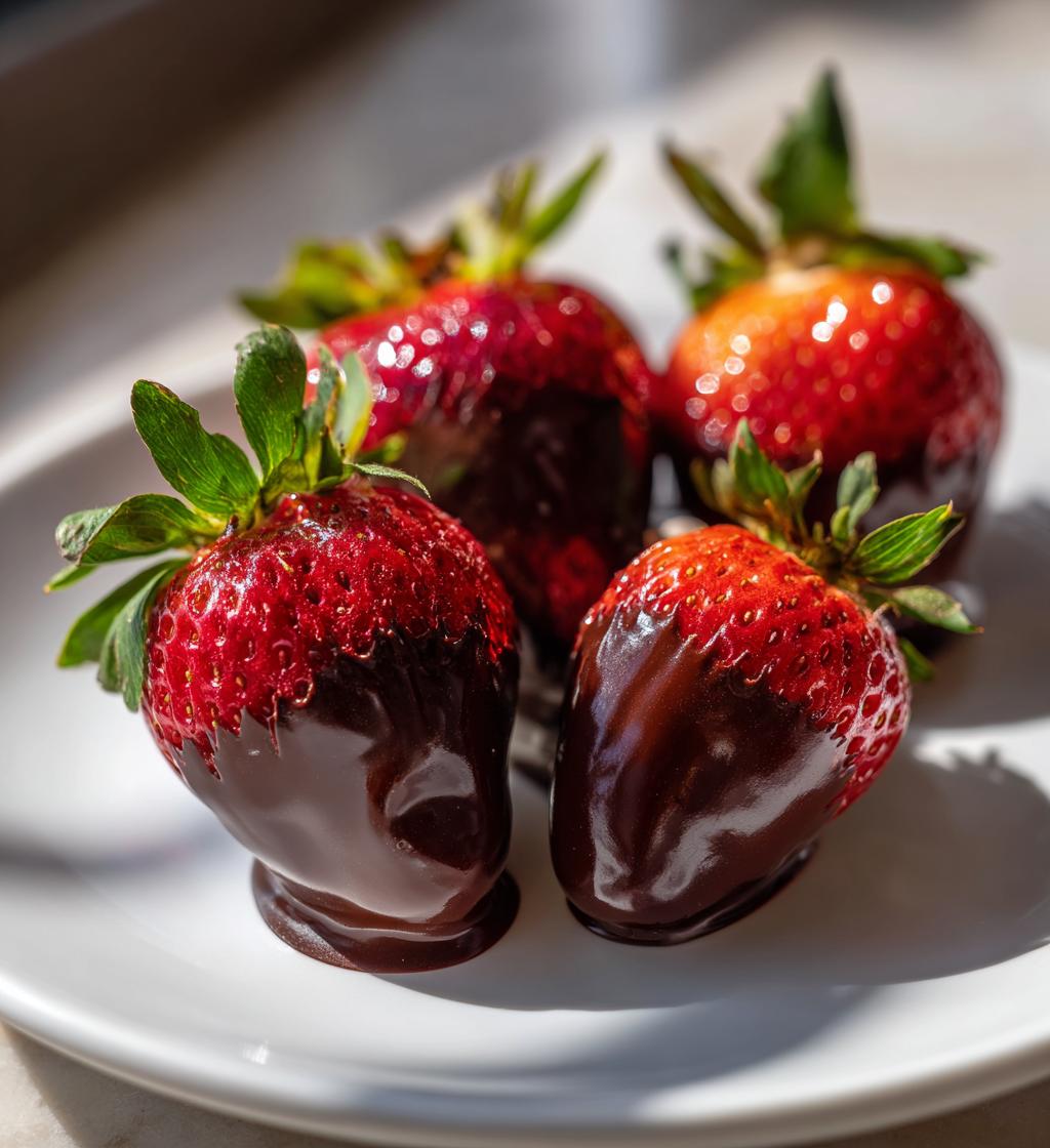red chocolate covered strawberries
