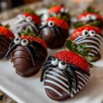 spooky chocolate covered strawberries