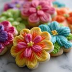 spring flower cookies decorated