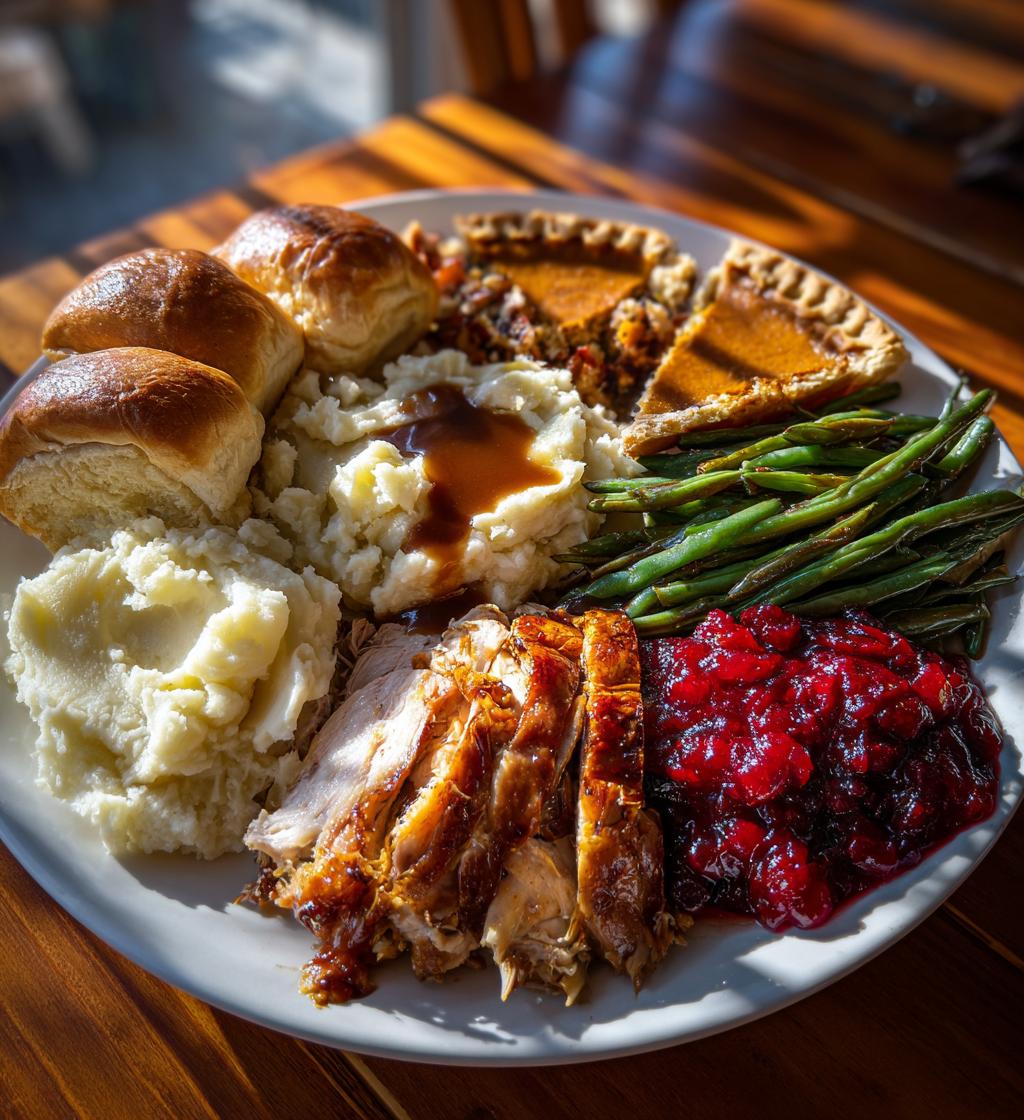 thanksgiving food table