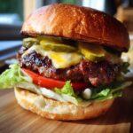 air fryer cheeseburger