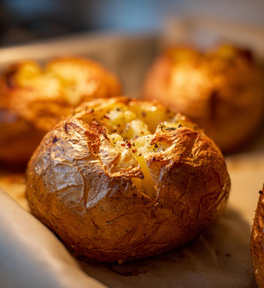 baked potatoes in the oven