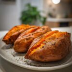 baked sweet potatoes in the oven