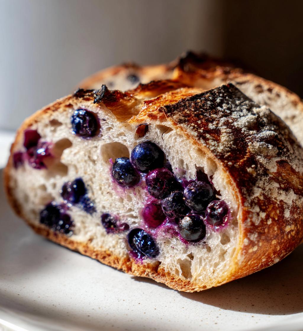 blueberry sourdough bread