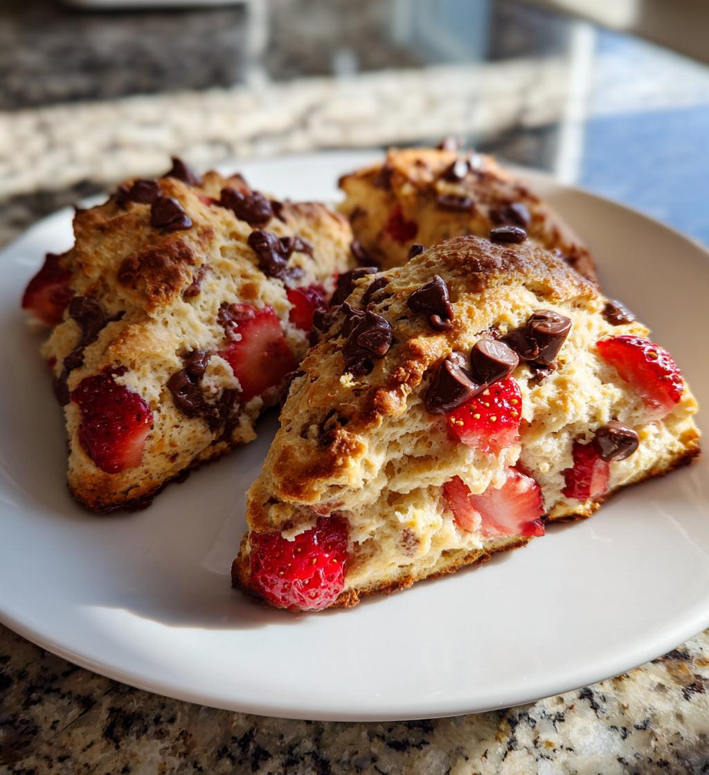 chocolate strawberry scones