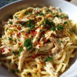 crockpot garlic parmesan chicken pasta