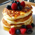 fluffy vanilla greek yogurt pancakes
