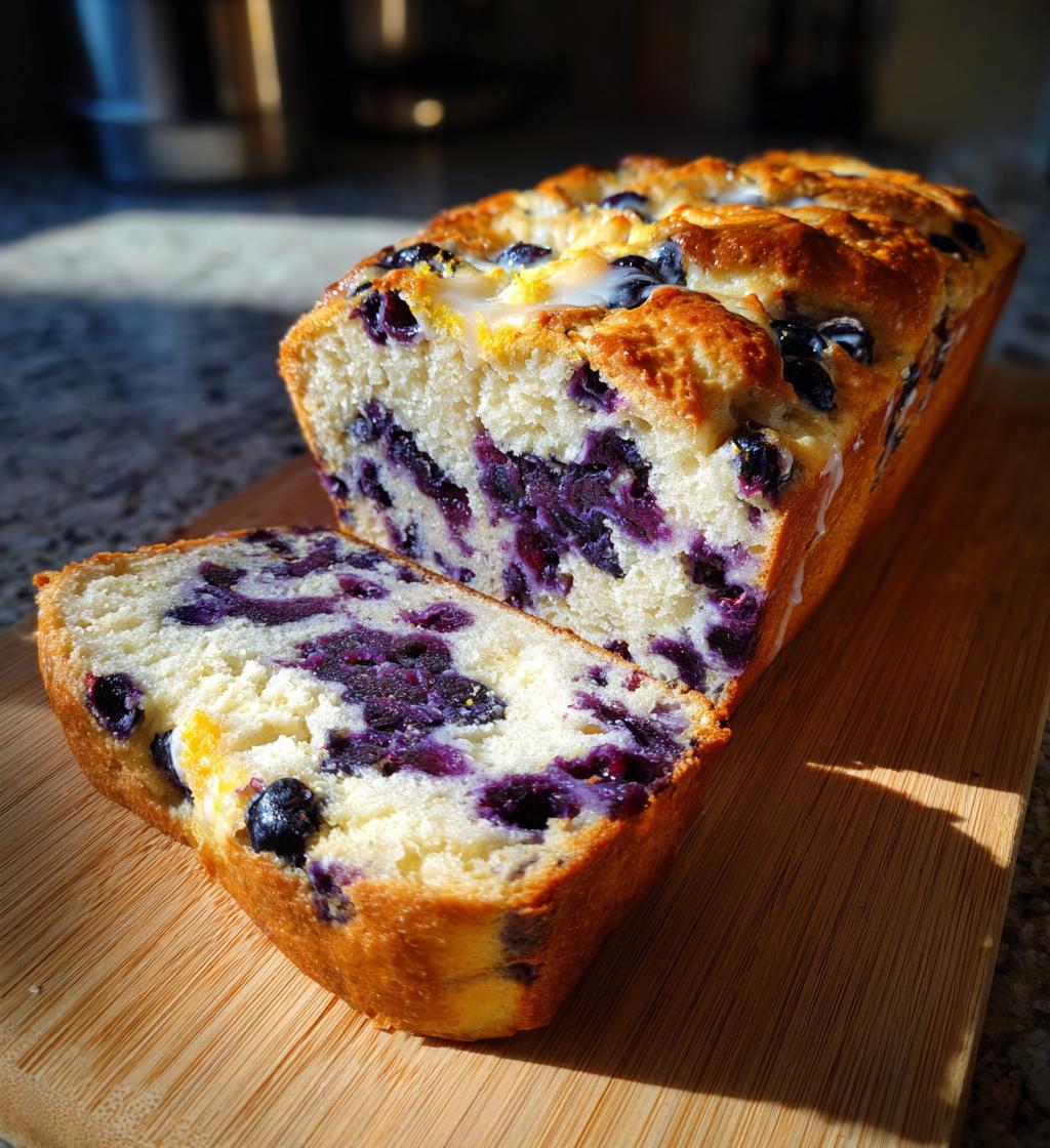 lemon blueberry cheesecake sourdough bread