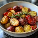 roasted red and yellow potatoes