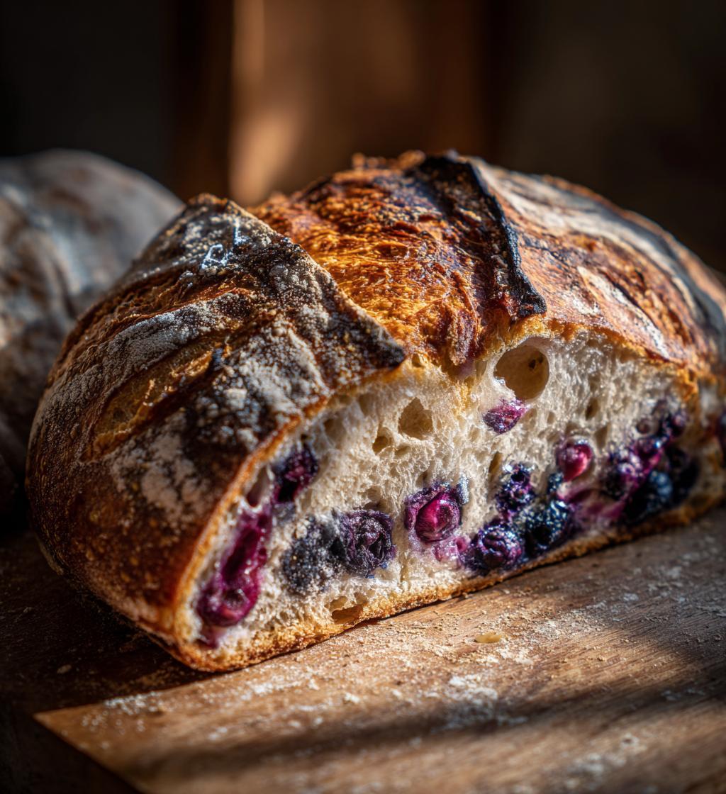 sourdough blueberry bread