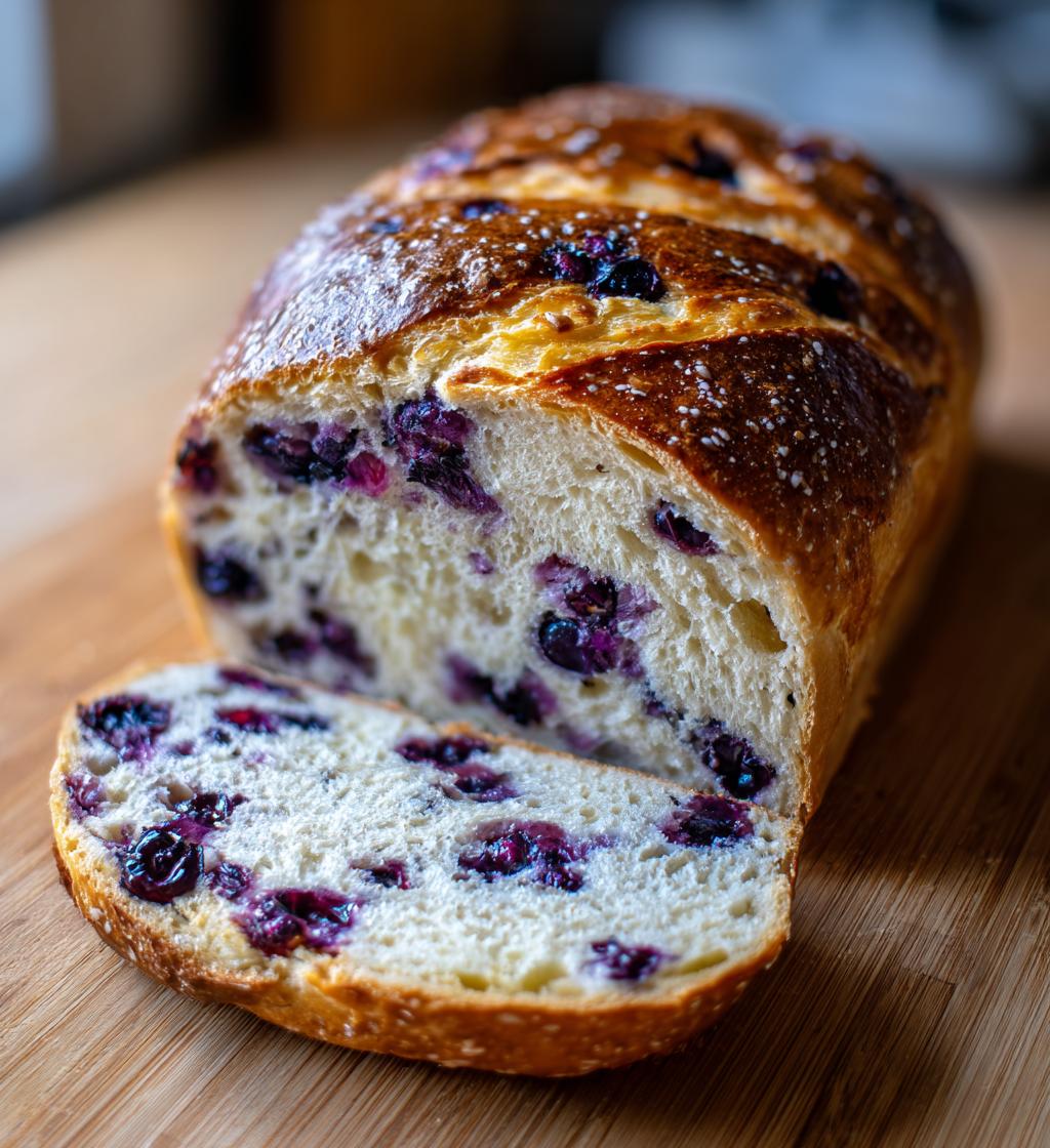 sourdough lemon blueberry bread