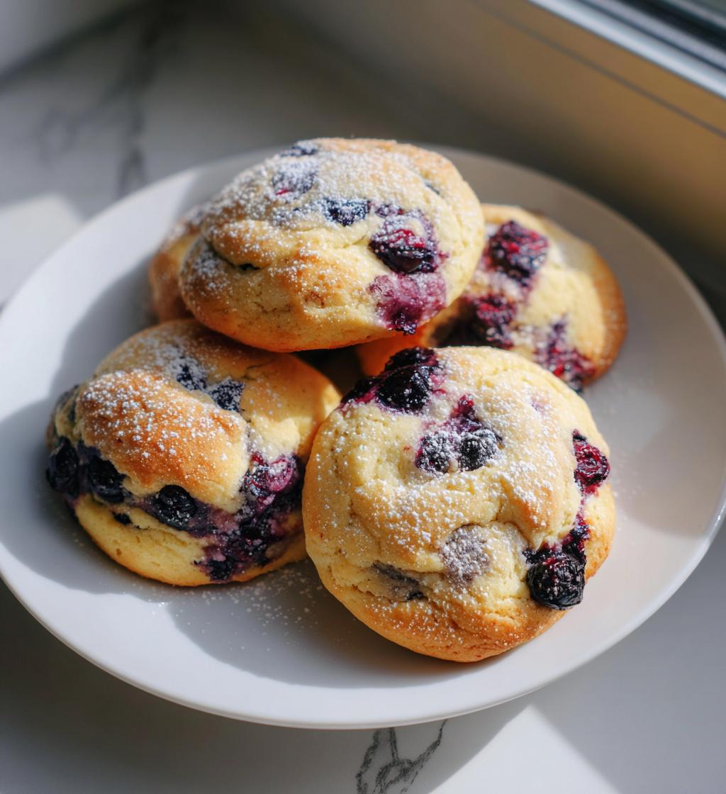 sourdough lemon blueberry cookies