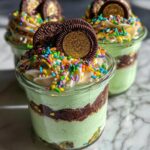 st patricks day pudding cups