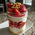 strawberry cheesecake overnight oats