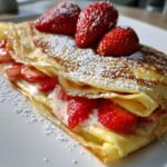 strawberry crepe cookie