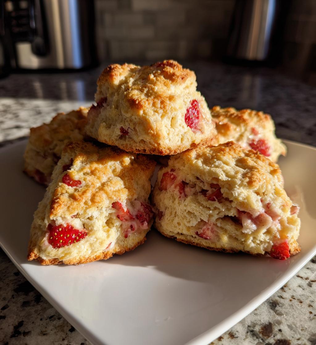 strawberry lemon scones that will brighten your breakfast