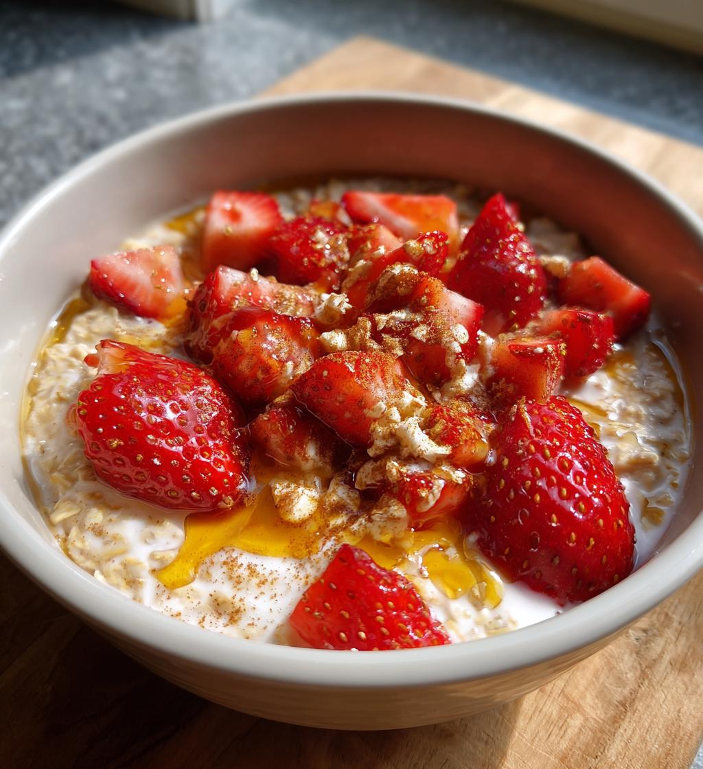 strawberry overnight oats