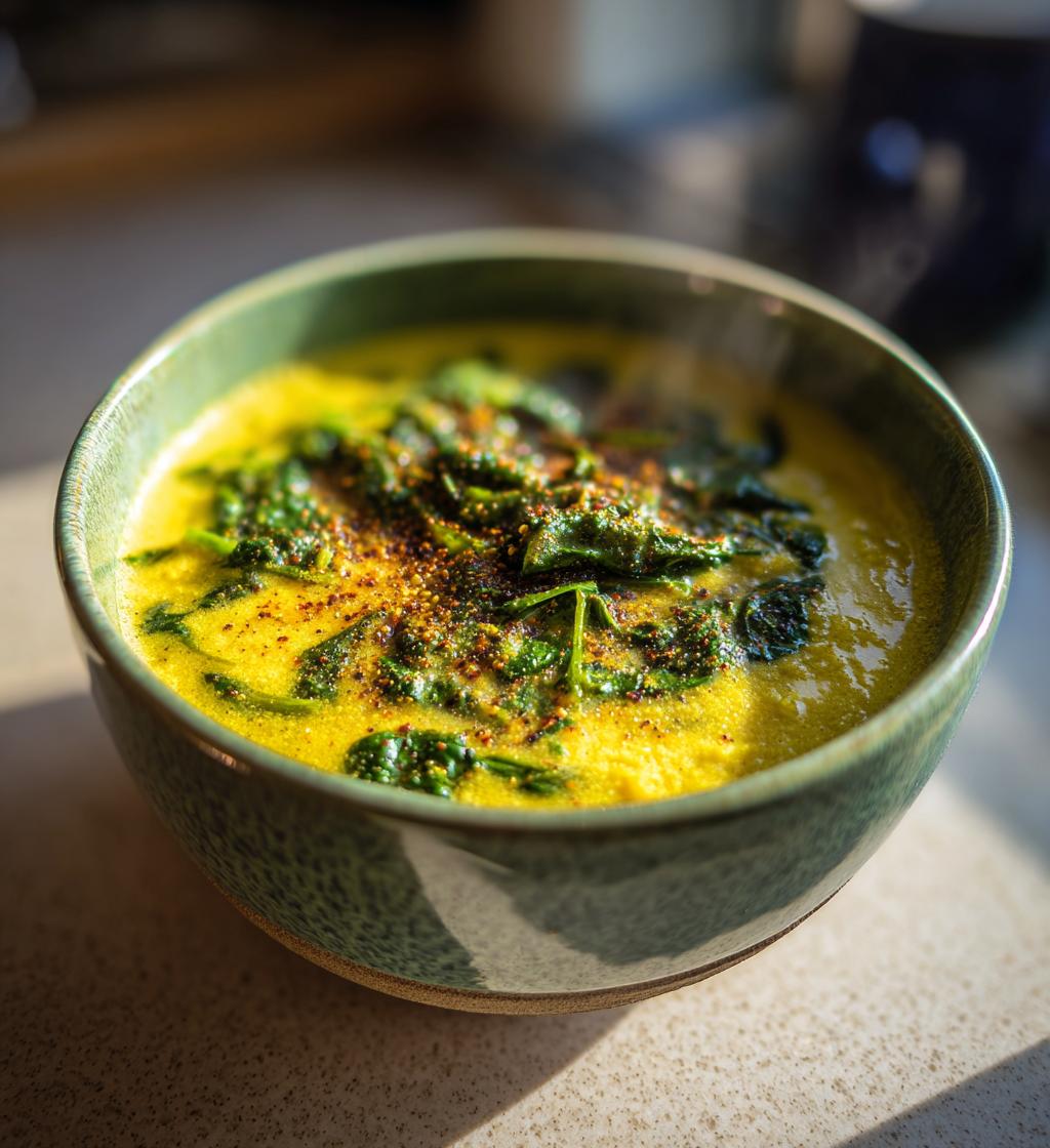 Healing Lentil Spinach Soup with Turmeric & Ginger Bliss