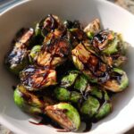 air fryer brussel sprouts balsamic glaze