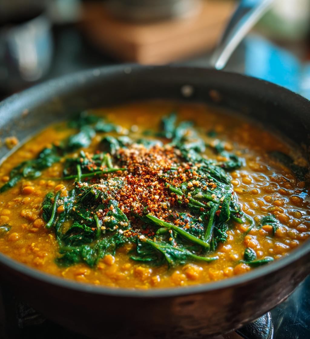 Curry Lentil Spinach Soup for Ultimate Cozy Comfort Food