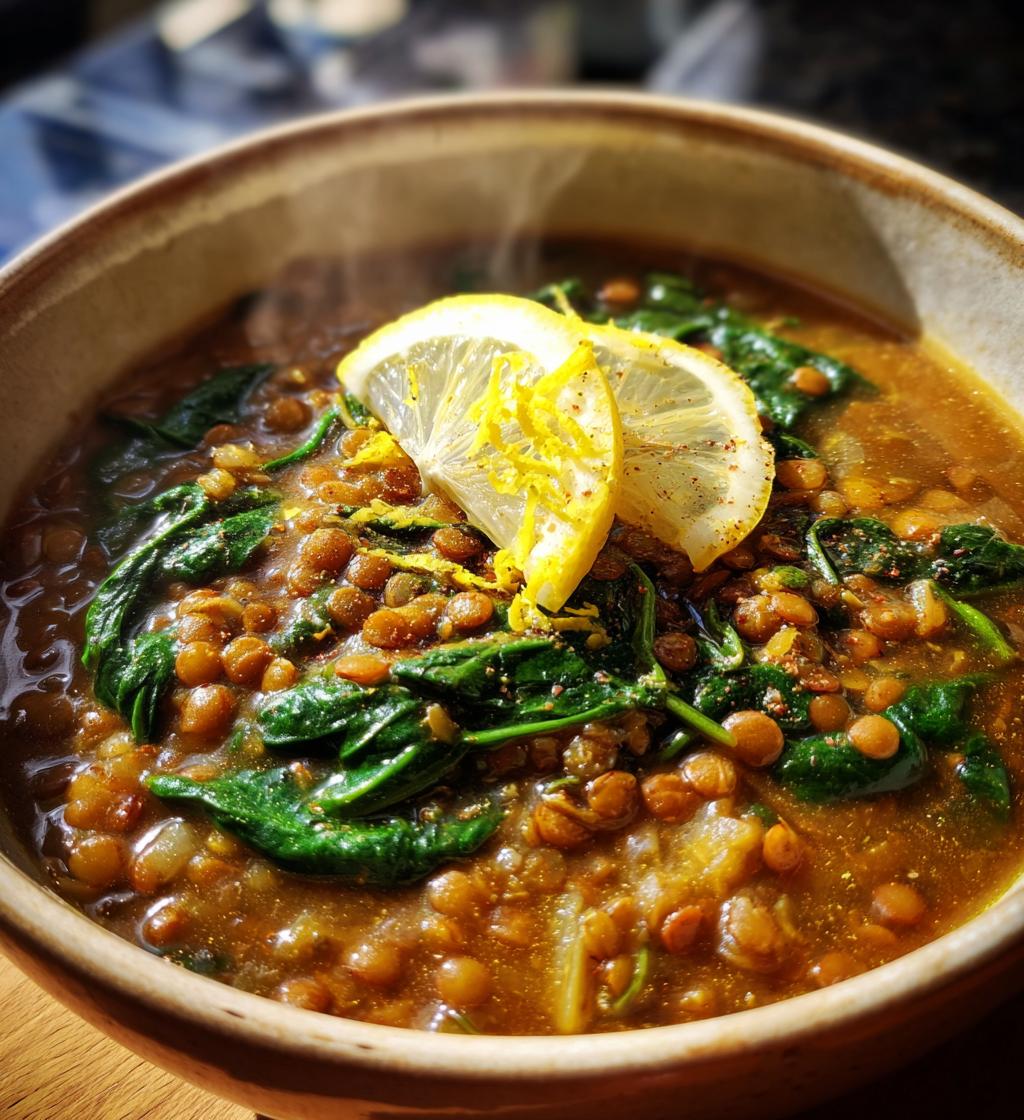 Lentil Soup with Lemon and Spinach: 5 Comforting Steps
