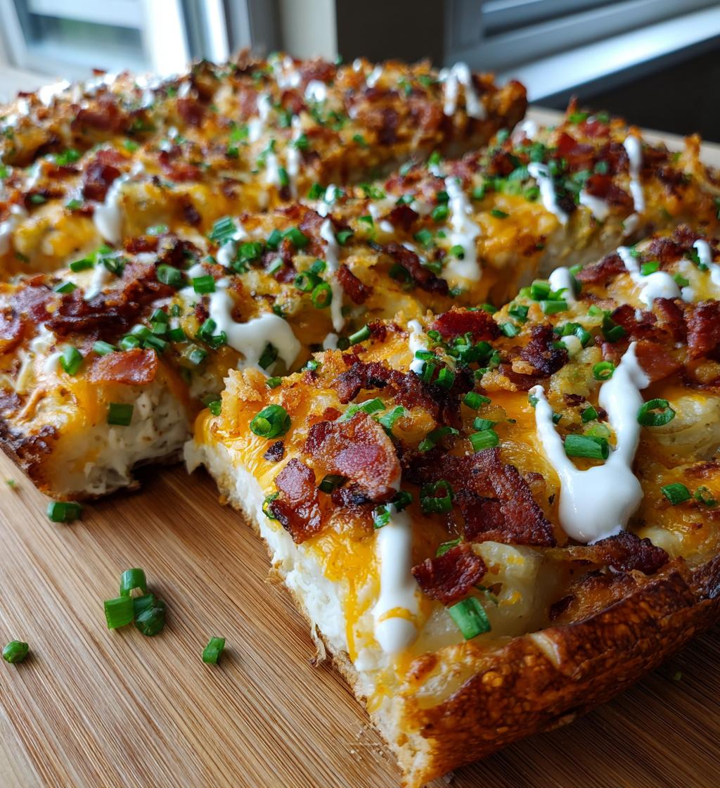 loaded baked potato pizza