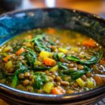 mediterranean lentil and spinach soup