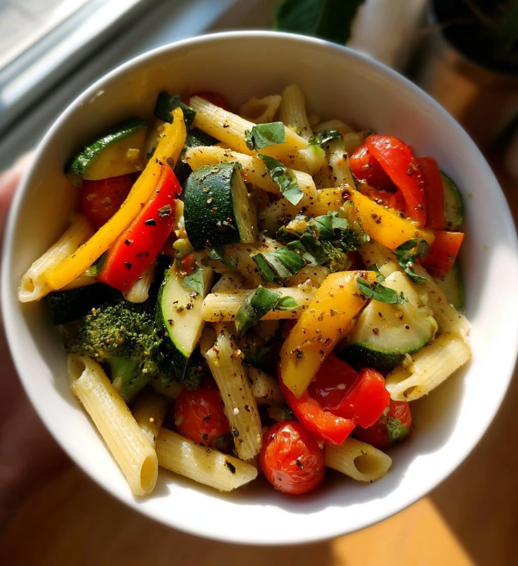 pasta primavera vegan