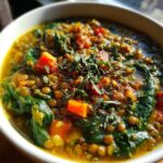 soup lentil spinach