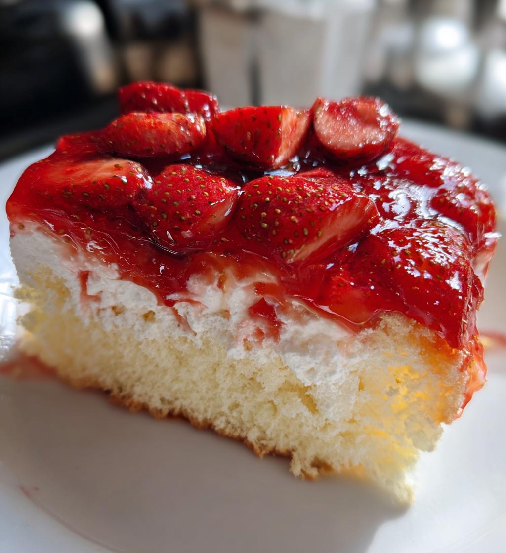 strawberry angel food cake dessert jello