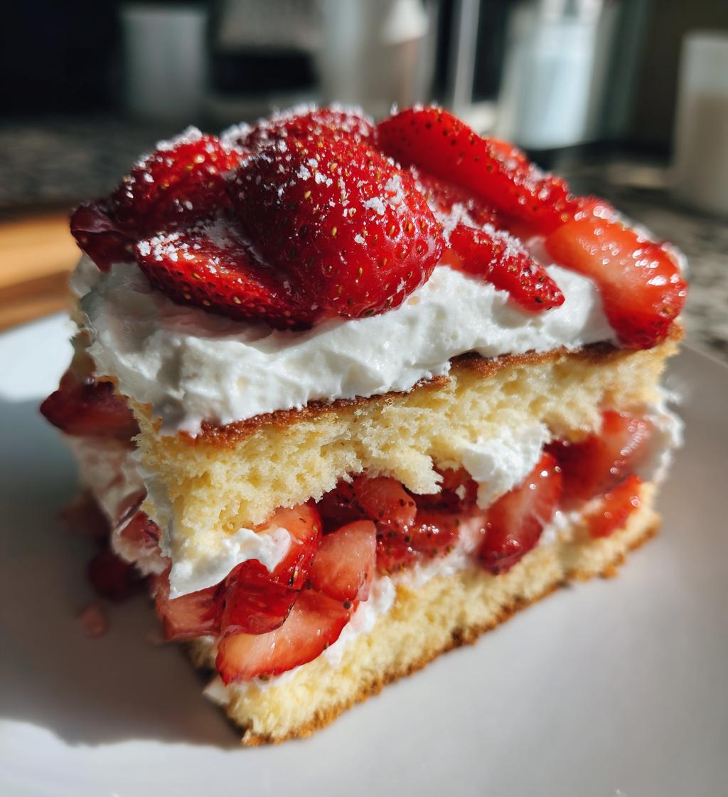 strawberry dessert using angel food cake