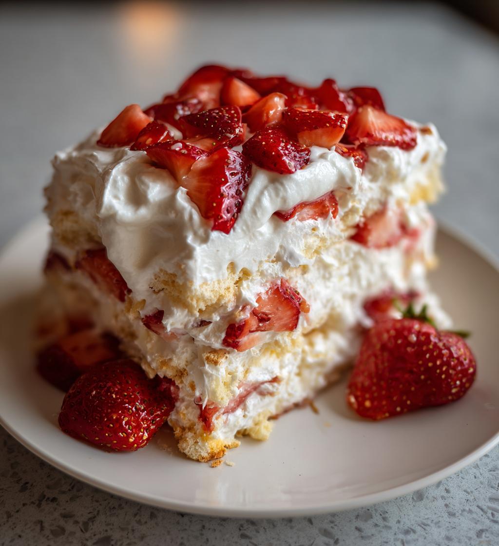 strawberry desserts using angel food cake